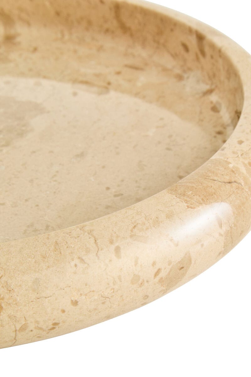 Esperance Accessories Zoro Cream Marble Round Tray House of Isabella UK