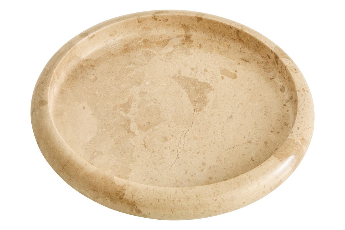 Esperance Accessories Zoro Cream Marble Round Tray House of Isabella UK