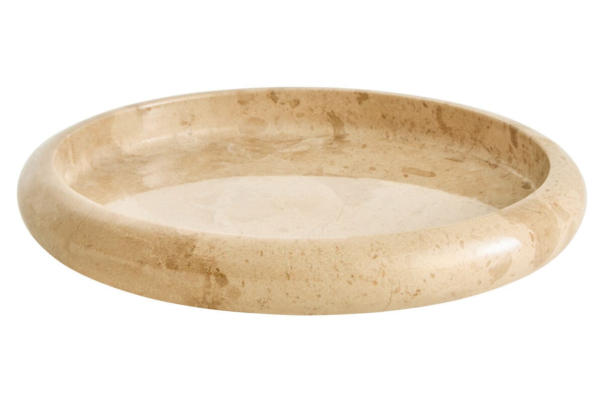 Esperance Accessories Zoro Cream Marble Round Tray House of Isabella UK