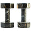 Esperance Accessories Zoro Set of Two Decorative Black and White Marble Dumbbells House of Isabella UK