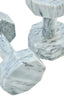 Esperance Accessories Zoro Set of Two Decorative Grey Marble Dumbbells House of Isabella UK