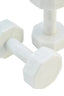Esperance Accessories Zoro Set of Two Decorative White Marble Dumbbells House of Isabella UK