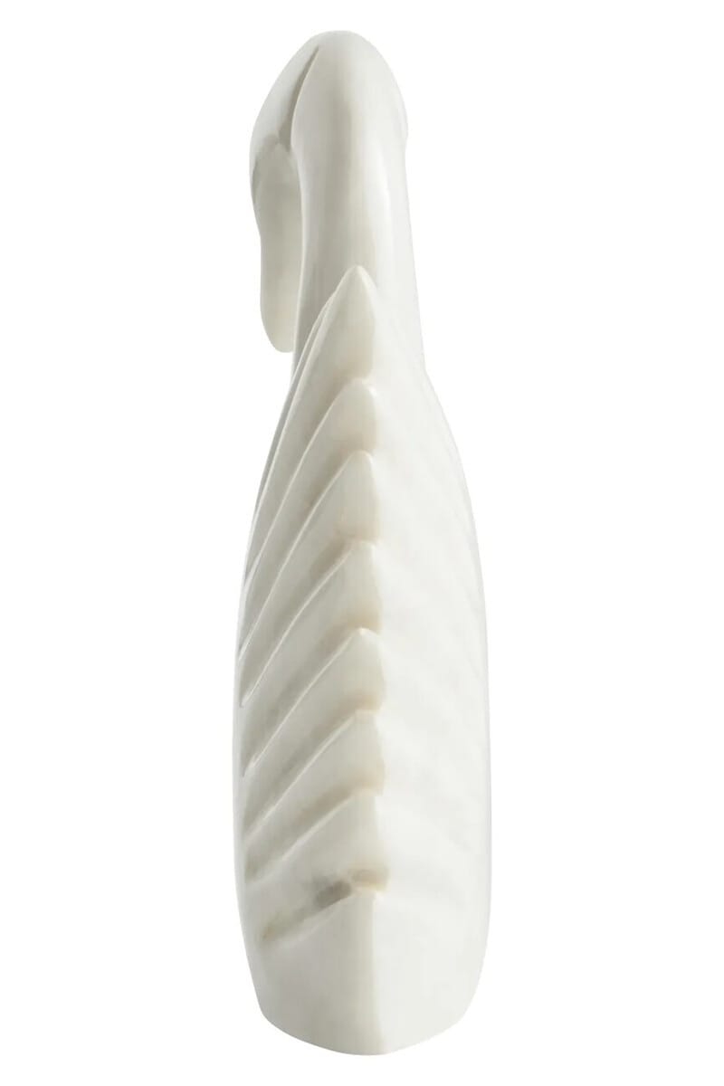Esperance Accessories Zoro White Marble Decorative Swan House of Isabella UK