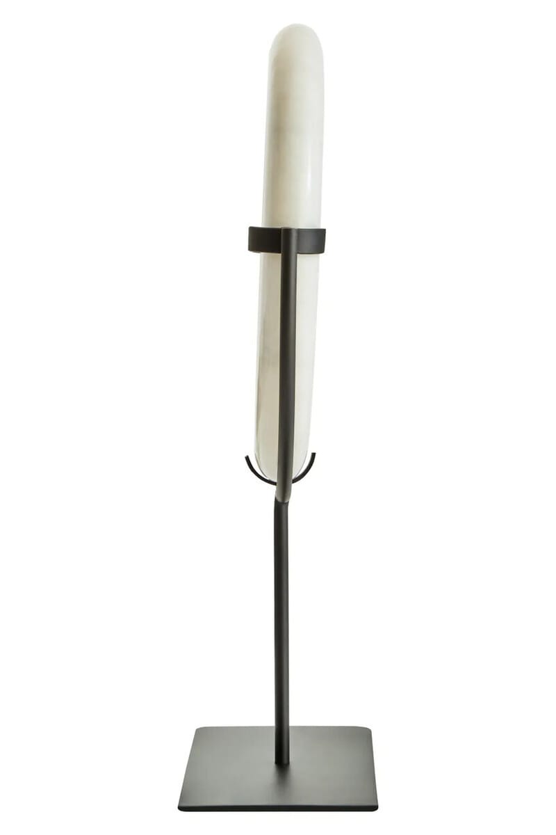 Esperance Accessories Zoro White Marble Ring Sculpture on Metal Stand House of Isabella UK