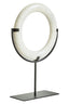Esperance Accessories Zoro White Marble Ring Sculpture on Metal Stand House of Isabella UK