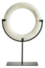 Esperance Accessories Zoro White Marble Ring Sculpture on Metal Stand House of Isabella UK
