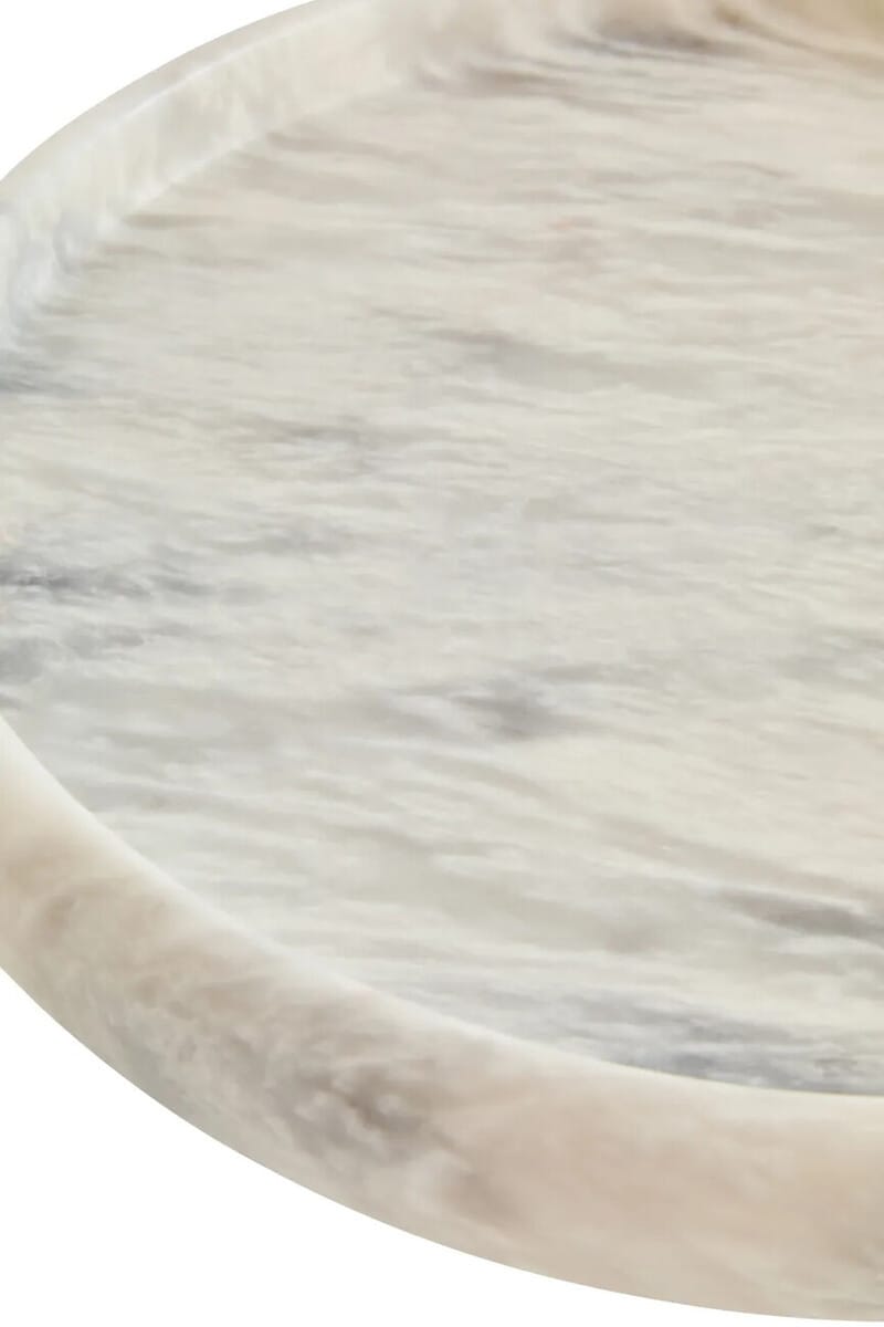 Esperance Accessories Zoro White Marble Round Tray House of Isabella UK