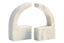 Esperance Accessories Zoro White Marble Set of Two Comma Bookends House of Isabella UK
