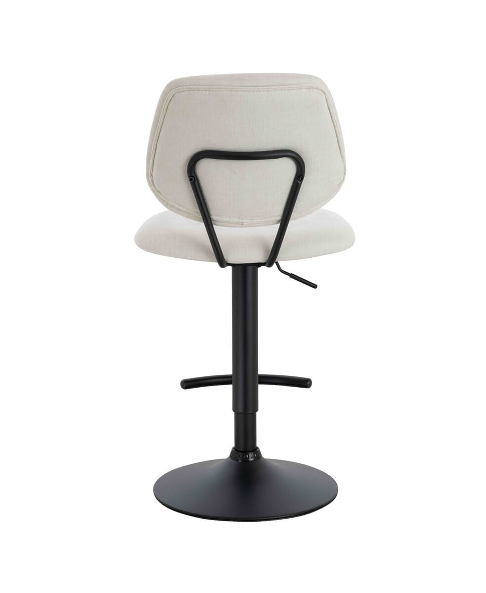 Esperance Dining Maxwell Set of 2 Beige Textured Fabric Bar Chairs House of Isabella UK