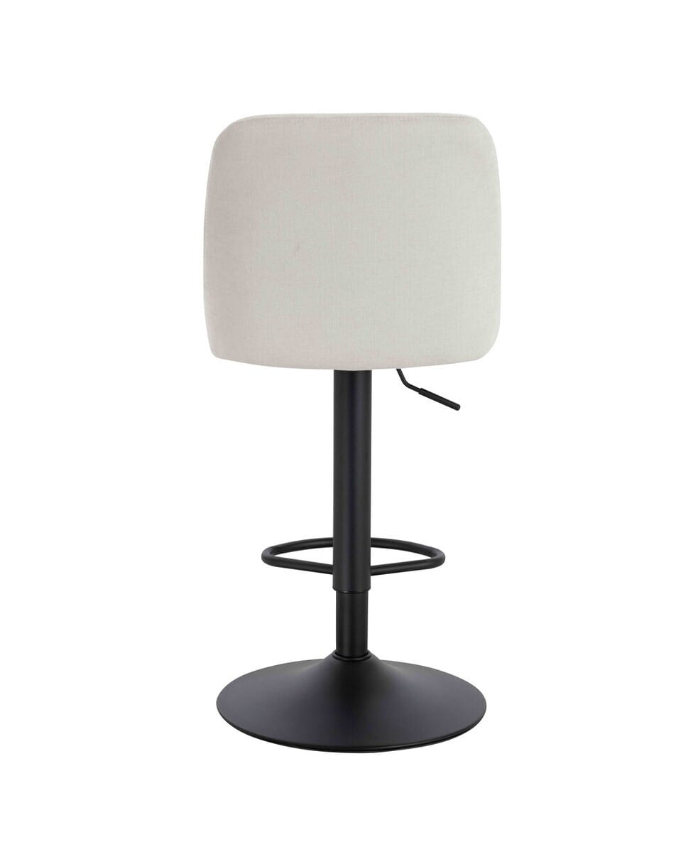 Esperance Dining Maxwell Set of 2 Beige Textured Fabric Cushioned Bar Chairs House of Isabella UK