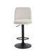 Esperance Dining Maxwell Set of 2 Beige Textured Fabric Cushioned Bar Chairs House of Isabella UK