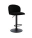 Esperance Dining Maxwell Set of 2 Black Textured Fabric Curved Bar Chairs House of Isabella UK