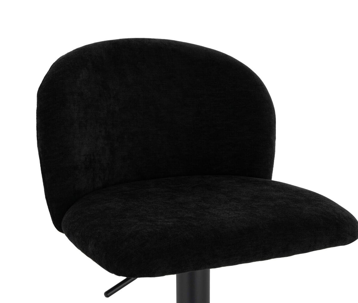 Esperance Dining Maxwell Set of 2 Black Textured Fabric Curved Bar Chairs House of Isabella UK