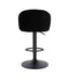 Esperance Dining Maxwell Set of 2 Black Textured Fabric Curved Bar Chairs House of Isabella UK