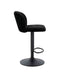 Esperance Dining Maxwell Set of 2 Black Textured Fabric Curved Bar Chairs House of Isabella UK