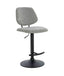 Esperance Dining Maxwell Set of 2 Light Grey Textured Fabric Bar Chairs House of Isabella UK