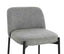 Esperance Dining Maxwell Set of 2 Light Grey Textured Fabric Bar Chairs with Black Legs House of Isabella UK