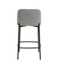 Esperance Dining Maxwell Set of 2 Light Grey Textured Fabric Bar Chairs with Black Legs House of Isabella UK