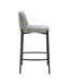 Esperance Dining Maxwell Set of 2 Light Grey Textured Fabric Bar Chairs with Black Legs House of Isabella UK