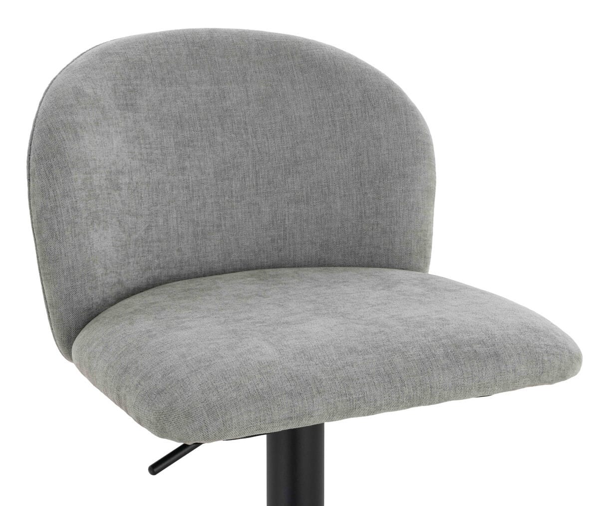 Esperance Dining Maxwell Set of 2 Light Grey Textured Fabric Curved Bar Chairs House of Isabella UK