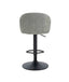 Esperance Dining Maxwell Set of 2 Light Grey Textured Fabric Curved Bar Chairs House of Isabella UK