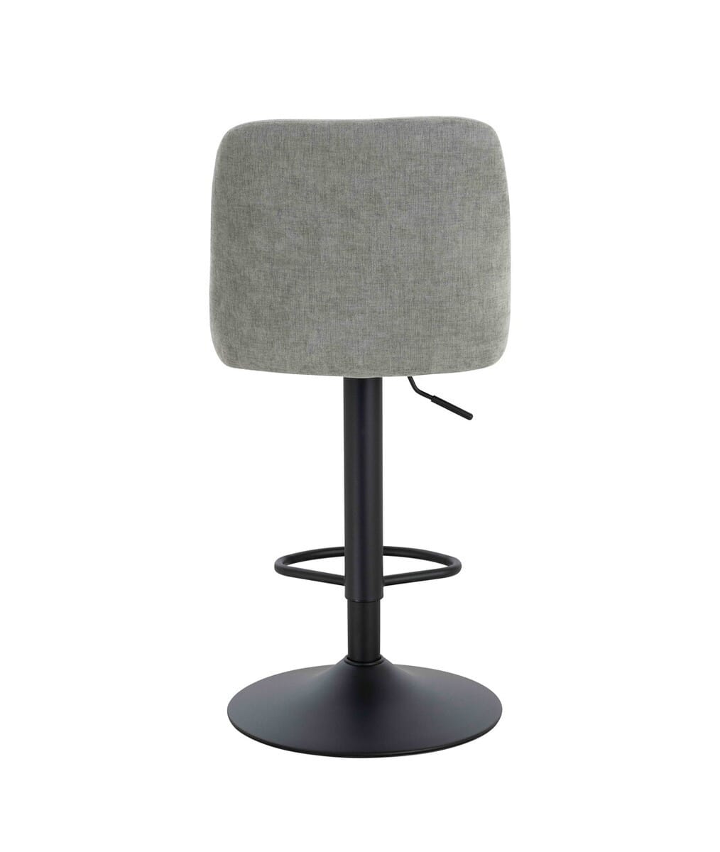 Esperance Dining Maxwell Set of 2 Light Grey Textured Fabric Cushioned Bar Chairs House of Isabella UK