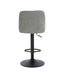 Esperance Dining Maxwell Set of 2 Light Grey Textured Fabric Cushioned Bar Chairs House of Isabella UK