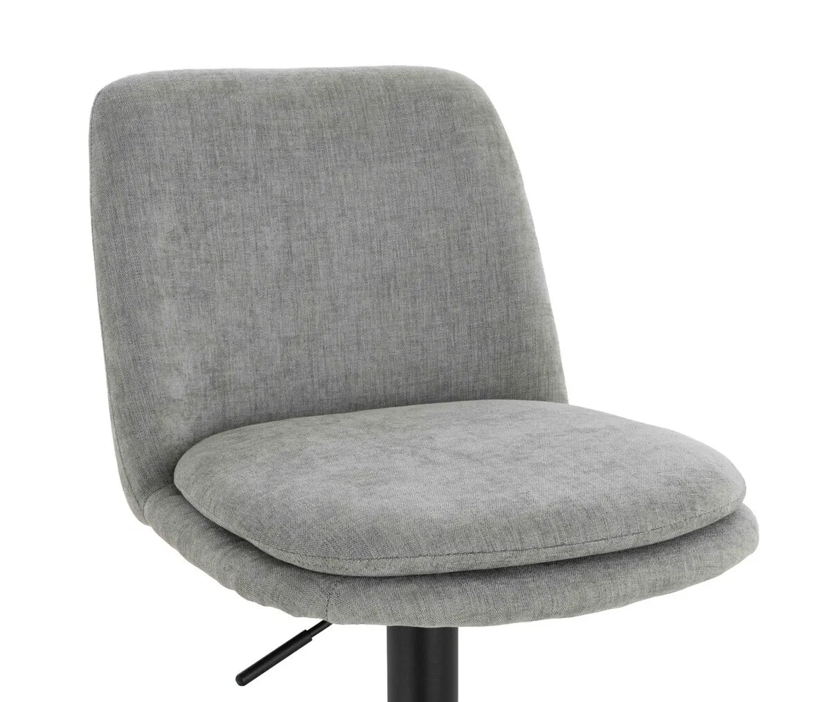 Esperance Dining Maxwell Set of 2 Light Grey Textured Fabric Cushioned Bar Chairs House of Isabella UK