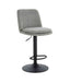 Esperance Dining Maxwell Set of 2 Light Grey Textured Fabric Cushioned Bar Chairs House of Isabella UK
