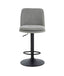 Esperance Dining Maxwell Set of 2 Light Grey Textured Fabric Cushioned Bar Chairs House of Isabella UK