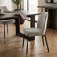 Esperance Dining Maxwell Set of 2 Light Grey Textured Fabric Dining Chairs House of Isabella UK