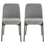 Esperance Dining Maxwell Set of 2 Light Grey Textured Fabric Dining Chairs House of Isabella UK