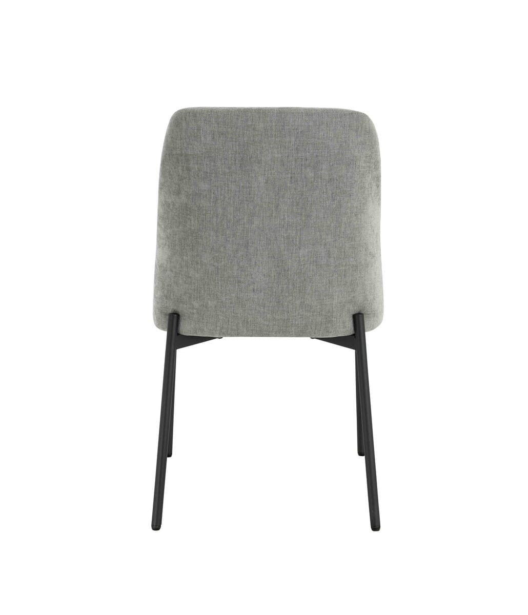 Esperance Dining Maxwell Set of 2 Light Grey Textured Fabric Dining Chairs House of Isabella UK