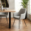 Esperance Dining Maxwell Set of 2 Light Grey Textured Fabric Dining Chairs with Arms House of Isabella UK