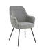 Esperance Dining Maxwell Set of 2 Light Grey Textured Fabric Dining Chairs with Arms House of Isabella UK