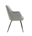 Esperance Dining Maxwell Set of 2 Light Grey Textured Fabric Dining Chairs with Arms House of Isabella UK