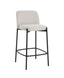 Esperance Dining Maxwell Set of Two Beige Textured Fabric Bar Chairs with Black Legs House of Isabella UK