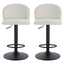 Esperance Dining Maxwell Set of Two Beige Textured Fabric Curved Bar Chairs House of Isabella UK