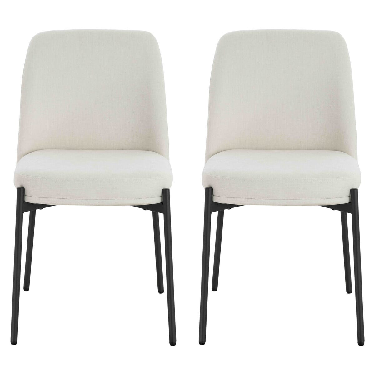 Esperance Dining Maxwell Set of Two Light Beige Textured Fabric Dining Chairs House of Isabella UK