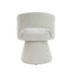 Esperance Dining Maxwell Textured Beige Fabric Curved Swivel Dining Chair House of Isabella UK