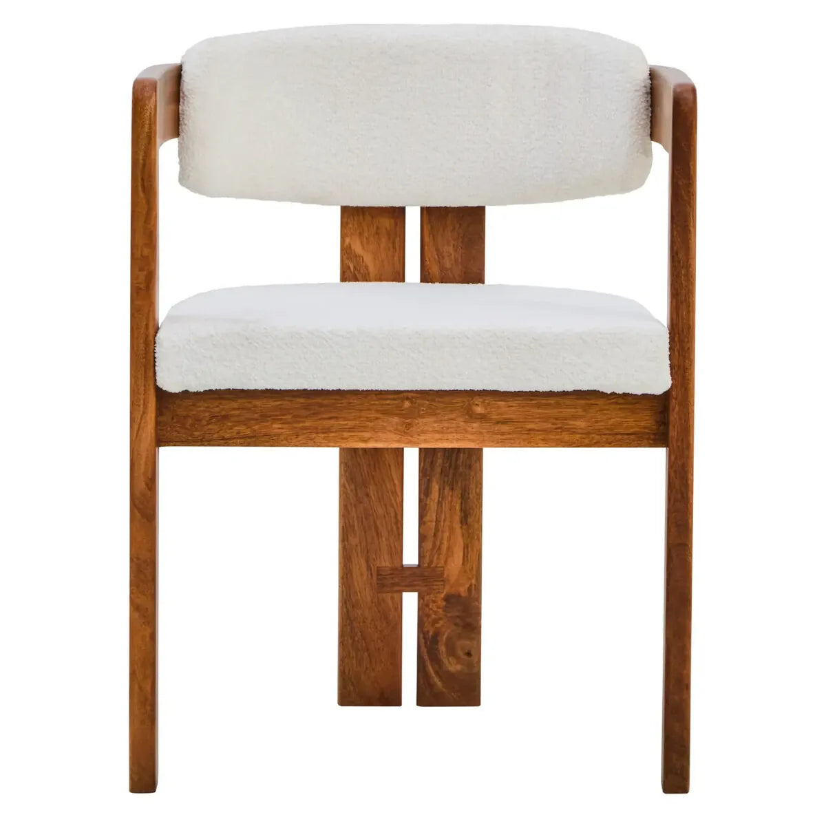 Esperance Dining Torello Boucle Fabric and Mango Wood Dining Chair House of Isabella UK