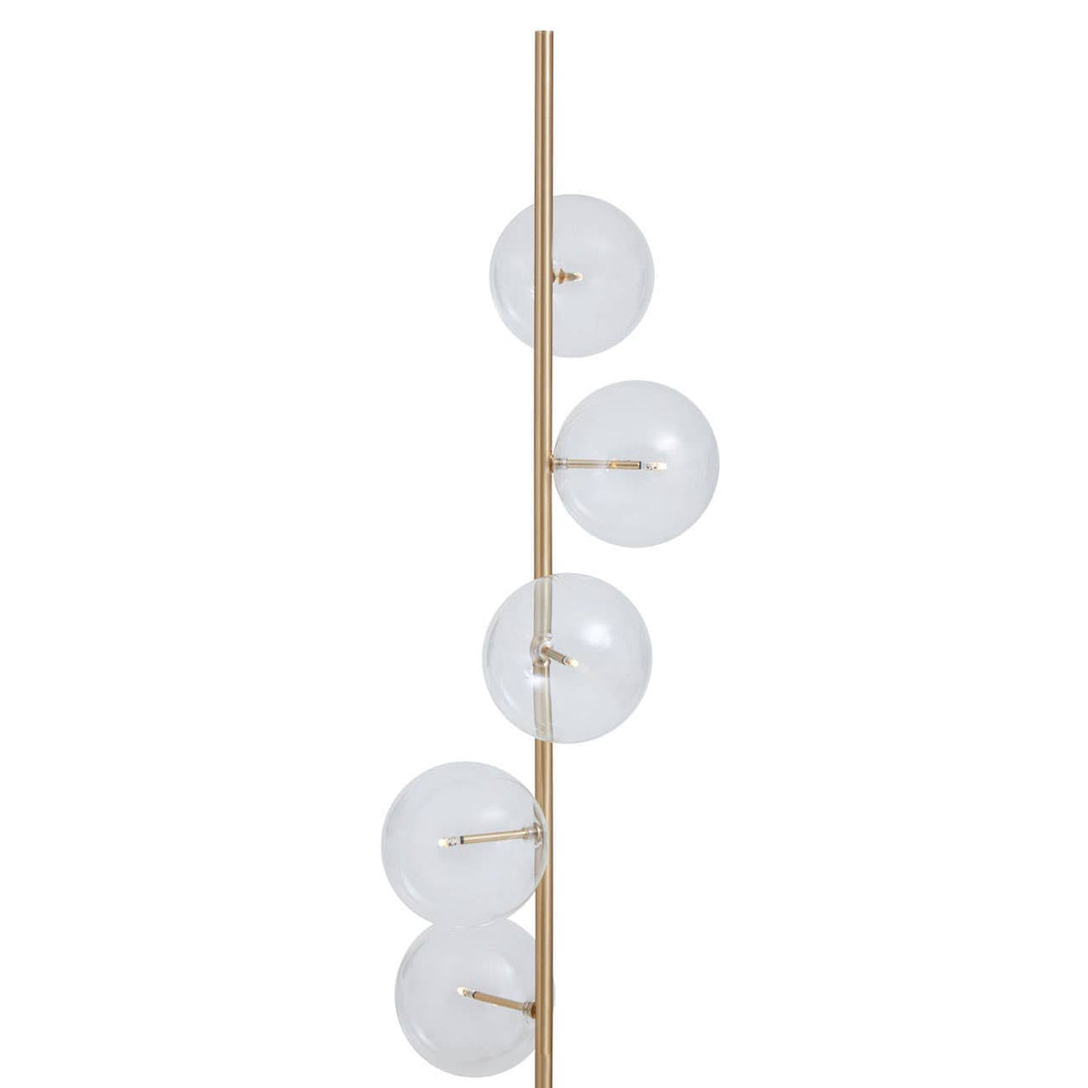 Esperance Lighting Abira Black Marble and Brass 5 Bulb Floor Lamp House of Isabella UK