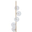 Esperance Lighting Abira Black Marble and Brass 5 Bulb Floor Lamp House of Isabella UK