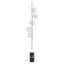 Esperance Lighting Abira Black Marble and Nickel Finish 5 Bulb Floor Lamp House of Isabella UK