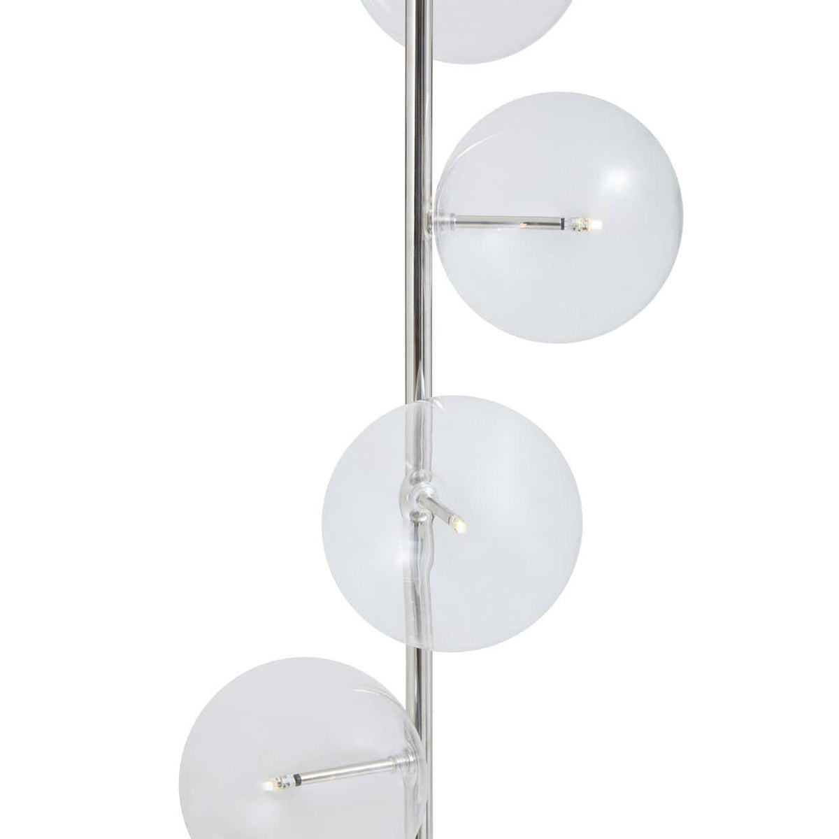Esperance Lighting Abira Black Marble and Nickel Finish 5 Bulb Floor Lamp House of Isabella UK