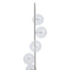 Esperance Lighting Abira Black Marble and Nickel Finish 5 Bulb Floor Lamp House of Isabella UK
