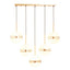Esperance Lighting Abira Five Ball Brass Pendant Light House of Isabella UK