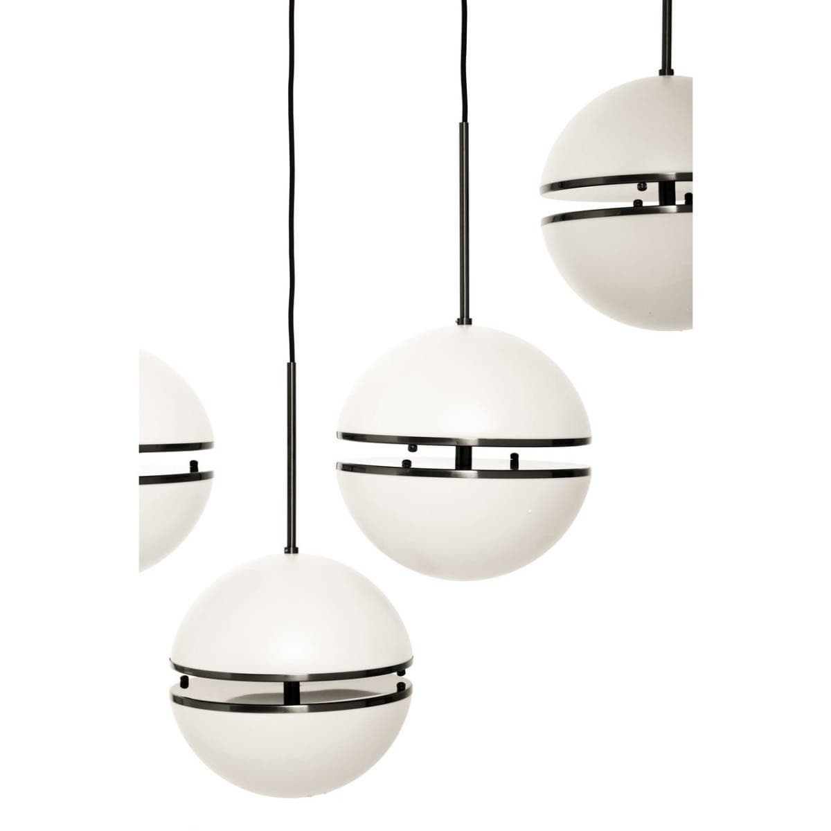Esperance Lighting Abira Five Ball Matt Black Pendant Light House of Isabella UK
