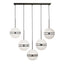 Esperance Lighting Abira Five Ball Matt Black Pendant Light House of Isabella UK