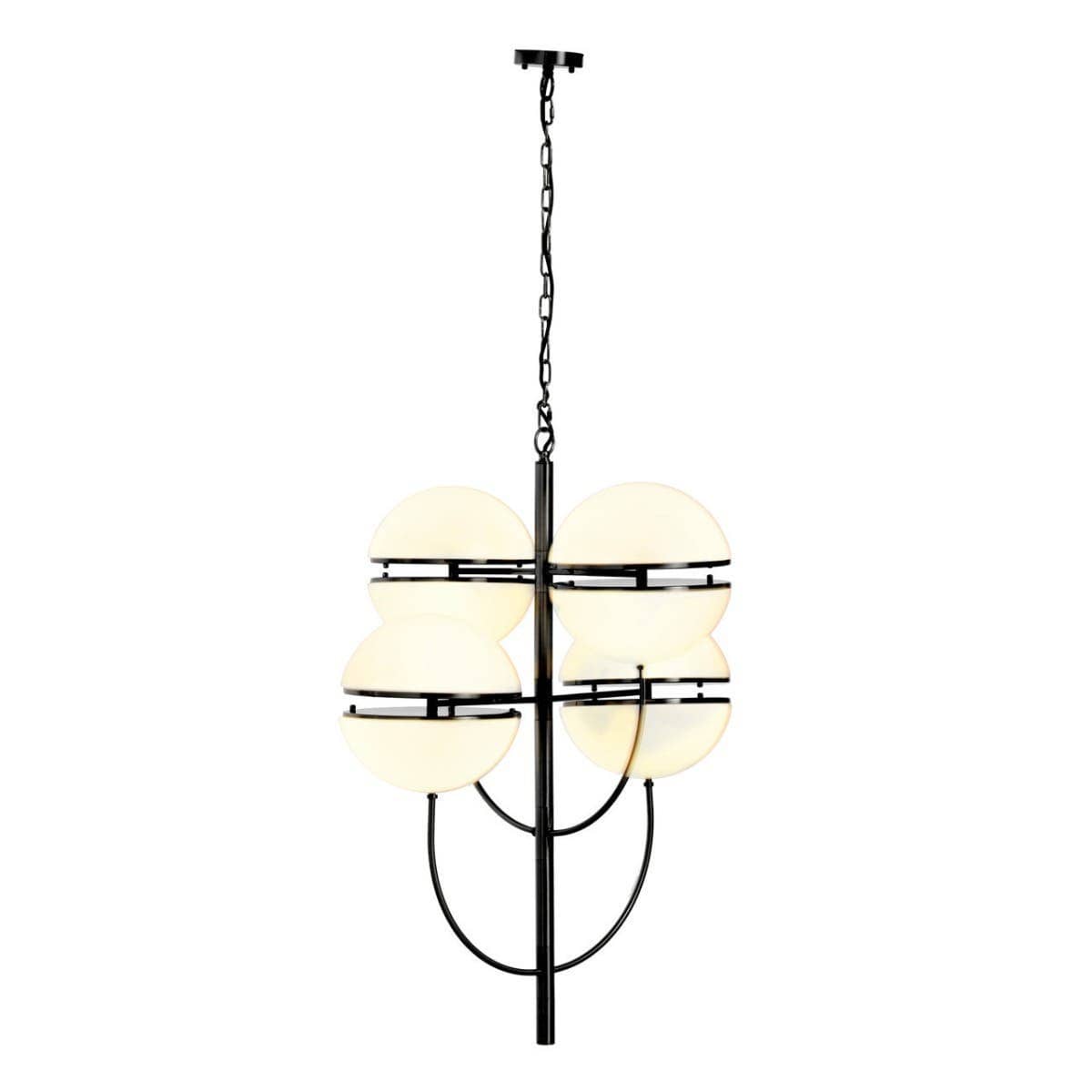Esperance Lighting Abira Four Ball Matt Black Pendant Light House of Isabella UK